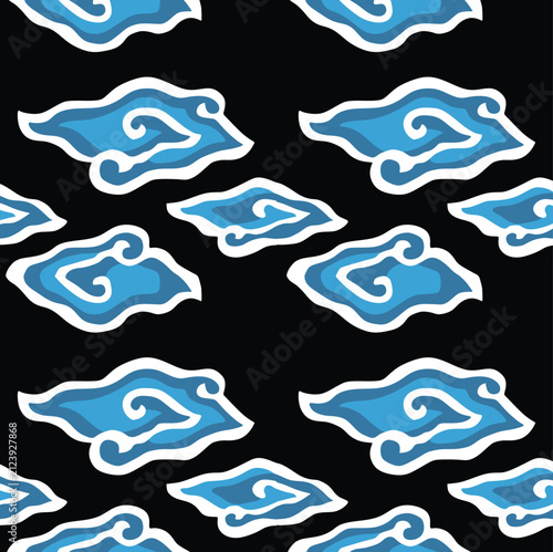 indonesian batik. indonesian batik pattern vector. Batik Indonesian: is a technique of wax-resist dyeing applied to whole cloth, or cloth made using this technique originated from Indonesia.