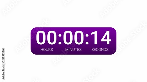20 second countdown video animation, twwnty secound countdown timer, moderan countdown animation of 20 sec on transparent background with alpha channel.