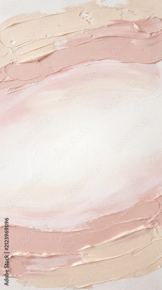 Fototapeta premium Soft Peach Pink Watercolor Abstract Background with White Copy Space