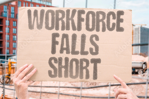 Quadro su tela "Workforce Falls Short" Project the widening labor gap