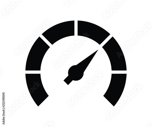 Dashboard speedometer gauge icon vector