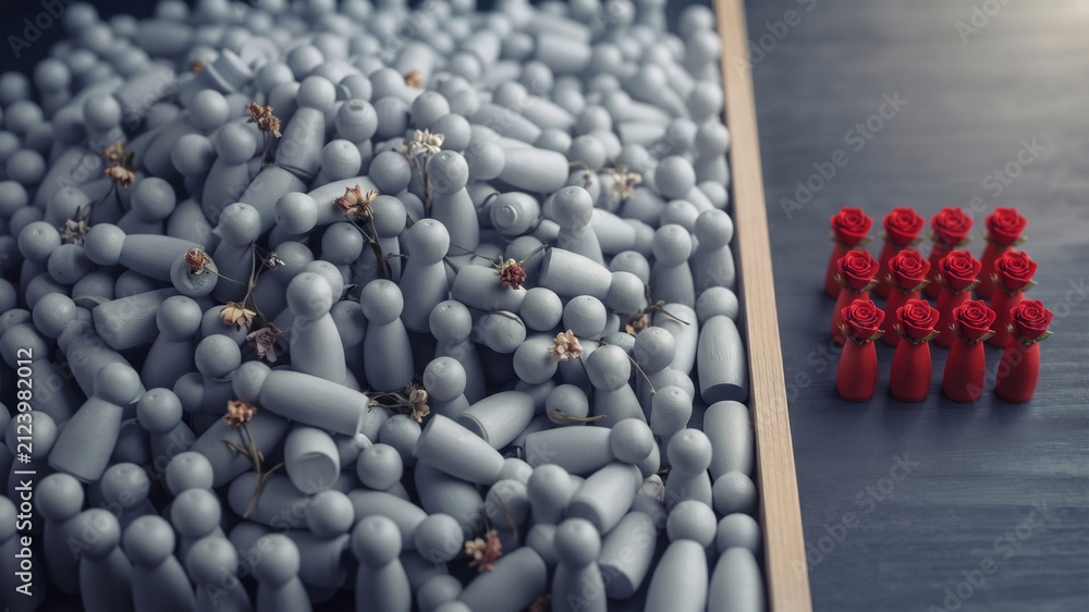 Obraz premium The Sea of Discarded Flowers