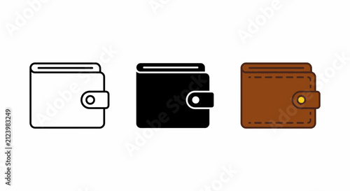 Wallet icon set