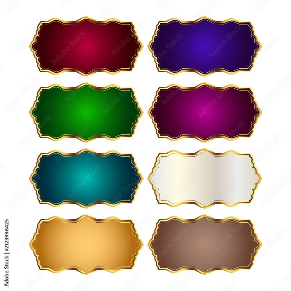Fototapeta premium Text Box Islamic Luxury Color Border With Golden Title