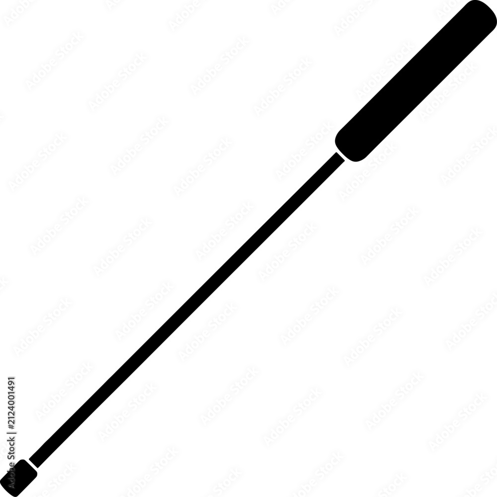 Obraz premium Percussion mallet drumstick silhouette design element for orchestra musical instrument accessories pack