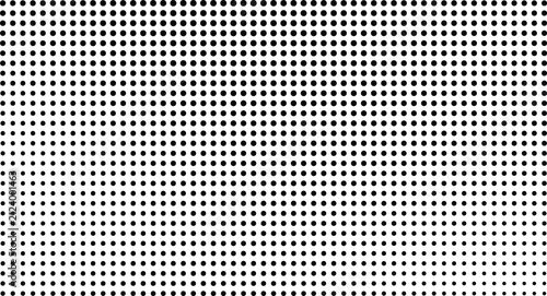 Halftone dot pattern background, black and white gradient texture, minimalist pop art vector illustration, geometric screen print overlay for graphic design