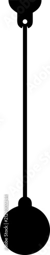 Vintage clock pendulum silhouette element swinging in classic timekeeping mechanism vector pack