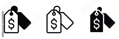 Photography WebPrice tag vector icon set, dollar sale label symbol for shopping discount com