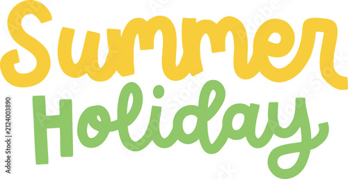 summer holiday text lettering vibrant color bright vibe typography