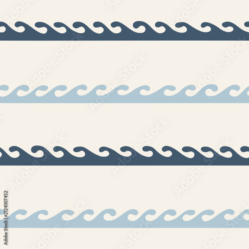 Double Central Asian scroll border seamless pattern for wallpaper fabric trims gift wrap and stationery