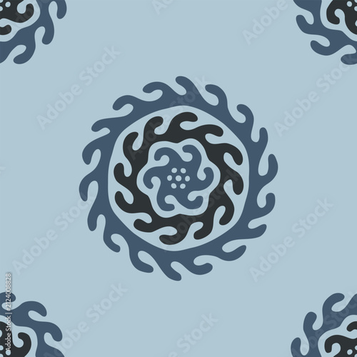 Modern nomadic medallion seamless pattern for scarves wallpaper home decor and premium textiles