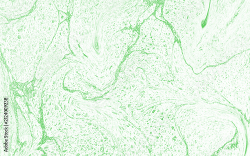 Pastel Mint Green Suminagashi Fluid Ink Texture