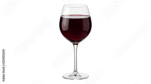 Bild auf Leinwand Red wine in elegant glass isolated on transparent background, perfect for beverage concepts