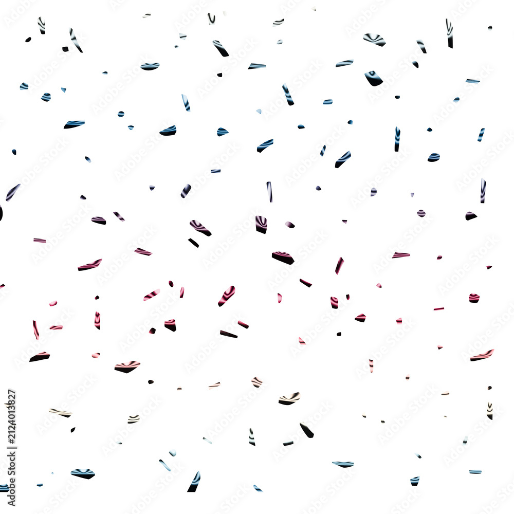 Obraz premium Scattered confetti pieces in motion with a subtle color gradient during a celebration against a white expanse