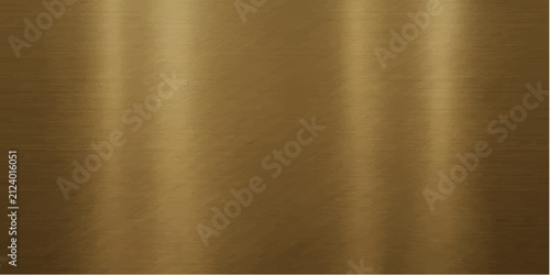 Bild auf Leinwand Close-up of a brushed metallic surface, showcasing subtle vertical lines and a warm, golden hue, creating a sense of luxury and industrial texture