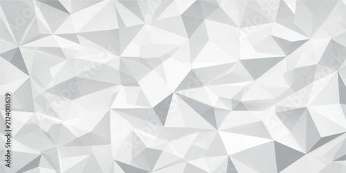 Clean light white low poly geometric triangle pattern background for modern digital presentation wallpaper