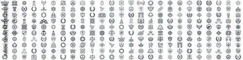 collection abstract logo law firm, jutice vector business icon logo