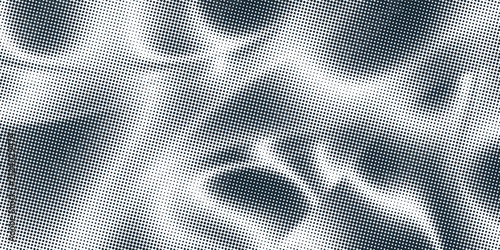 Abstract Organic Halftone Dot Texture Background with Fluid Wave Pattern, Monochrome Grunge Vector Design