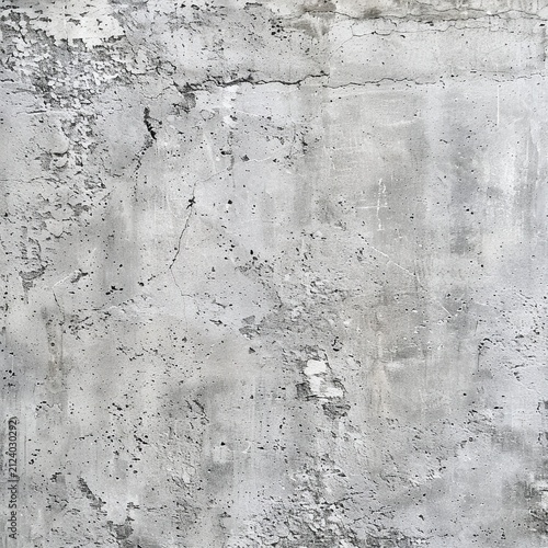 Rough, weathered concrete wall surface with cracks and imperfections, showing neutral gray tones and textured detail