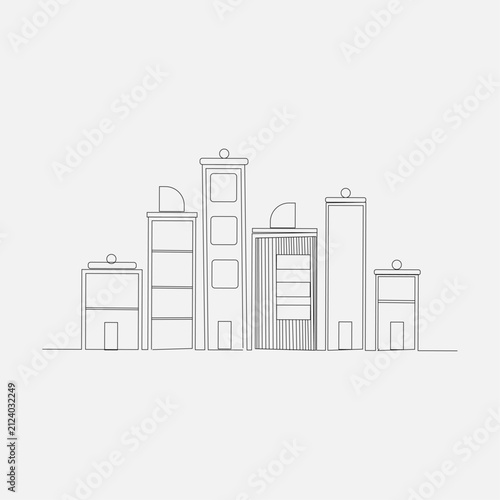 city buildings vector illustration, city skyline vector, city building vector, 
