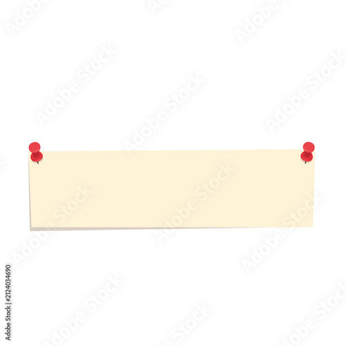 Minimal Paper Note with Red Push Pins