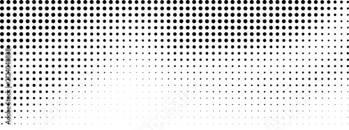 Halftone dot pattern background, black and white gradient texture vector, minimalist pop art comic style overlay for graphic design
