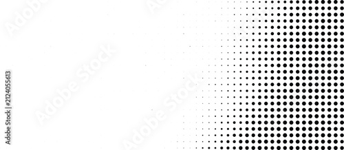 Minimalist halftone pattern vector, black and white gradient dot texture, abstract geometric background for modern graphic design and web banners