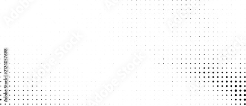 Halftone square pattern background, black and white geometric pixel texture, abstract monochrome mosaic vector for modern graphic design
