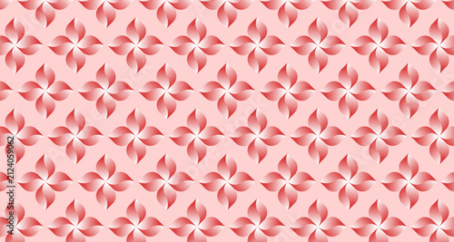 Beautiful vector pink gradient floral pattern