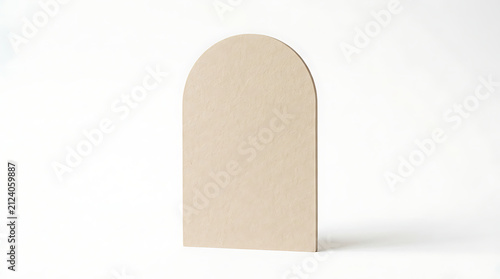 Minimal beige paper arch backdrop for product photography, elegant branding displays, modern mockups and aesthetic studio background compositions.
