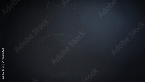 Dark Technology Background with Abstract Digital Connectivity Lines and Dots Grid