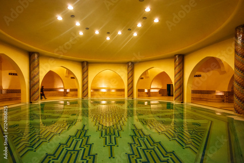 Fotografie Baths at Hassan II Mosque, Moroccan Hammam