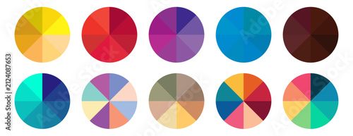 Fotografía color palette colour wheel color gamut color picker variety of multicolor circle