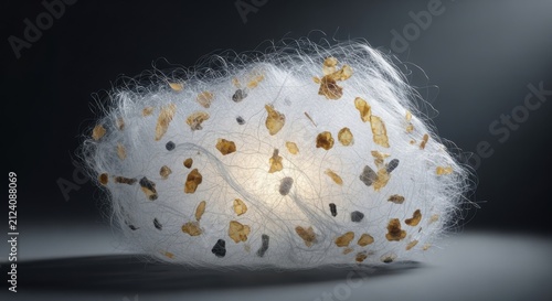 Abstract Fiber Texture with Embedded Particles