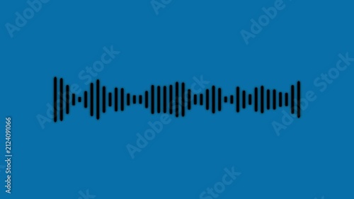 Sound wave pattern on black background audio visualizer music waveform white bars oscillating audio waveform