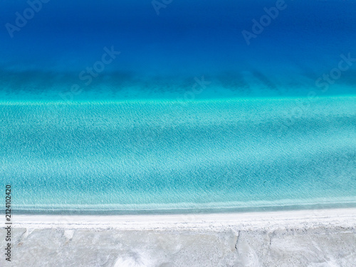 Salda Lake(Salda Gölü) in the Summer Season Drone Photo, Turkish Maldives Yesilova, Burdur Turkiye (Turkey)