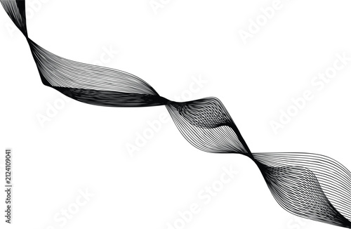 black tie on white background