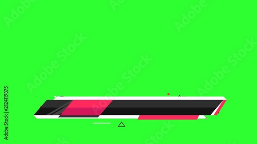 Modern Red and Black Lower Third Graphic with Strong Contrast Colors, Professional and Attention-Grabbing Overlay Element on Green Screen