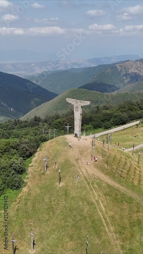  aerial view of Didgori Monument   in Georgia