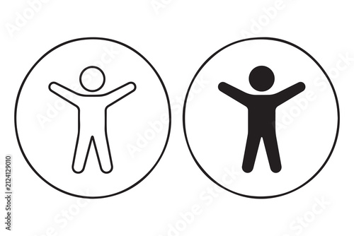 Photography Human accessibility icon representing inclusion and universal design with access