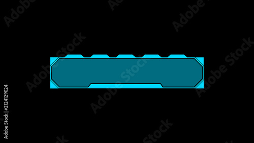 Quadro su tela Rectangular frame with recessed panels vector illustration on black background g