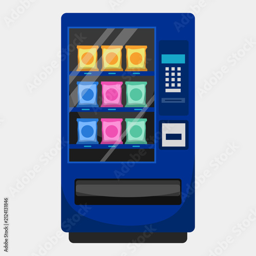 Vending machine products illustration icon design