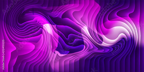 Creative dark purple background with illuminated vertical lines and organic shapes