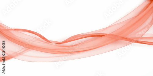 Abstract Red Smoke Wave Background with Flowing Fractal Curves and Soft Swirling Motion on White Backdrop for Modern Abstract Design Wallpaper