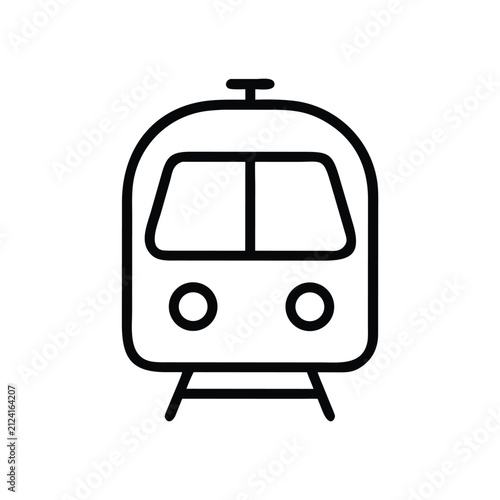 High speed train transport icon for railway travel.