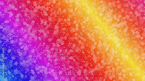 Canvas Print Bright colorful abstract pattern showcasing myriad small translucent circular bu