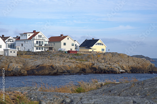 Картината върху платно Coastal village on a granite headland in the Bohuslan archipelago