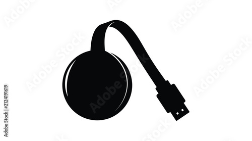 Chromecast Streaming Media Player Silhouette device connector