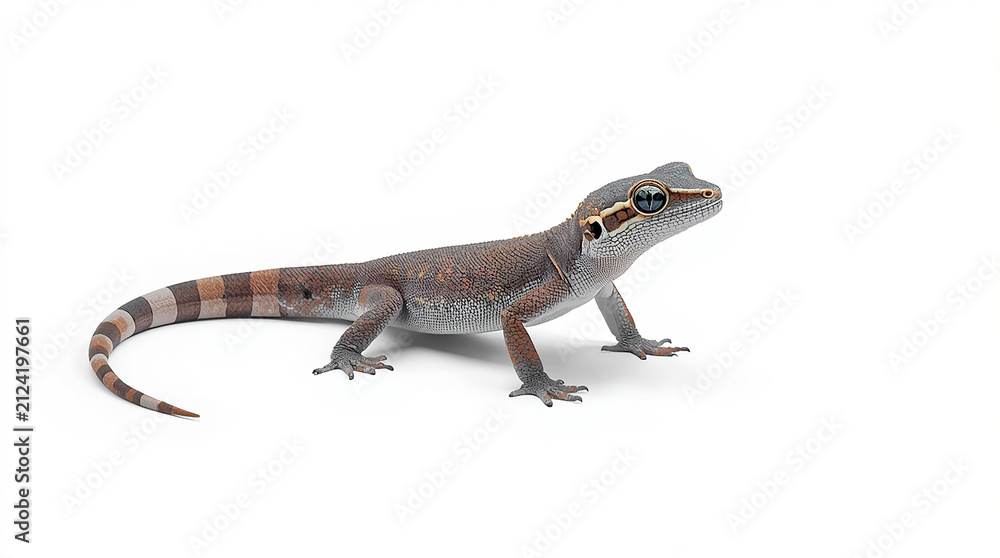 Fototapeta premium Premium Tokay Gecko Wildlife Anatomy Isolated on White