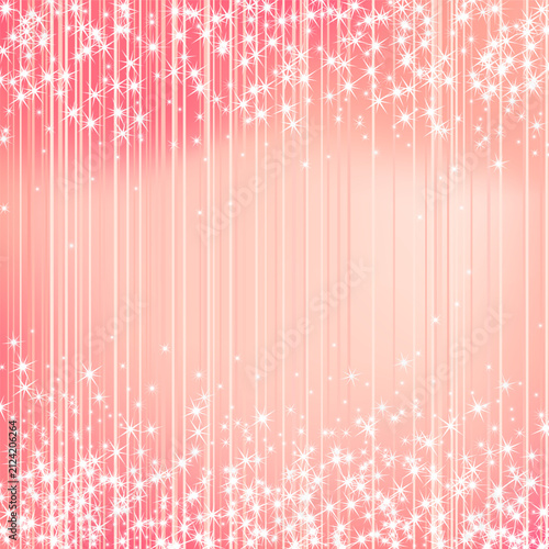 Bright Pink Holiday Background with Stars. Vector illustration